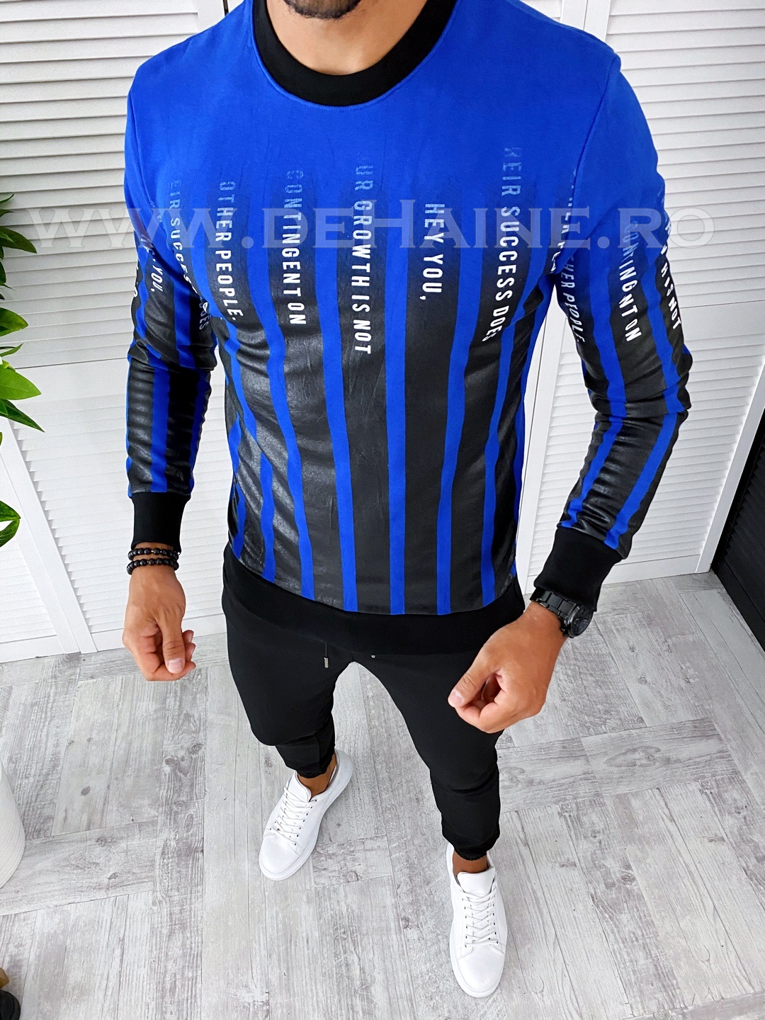 Bluza barbati albastra slim fit 2610 n5-5
